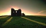 Ballycarberry Castle with sun shadows, Ireland