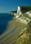 Bat's Head chalk cliffs, Dorset, England