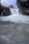 River Etive waterfall and 'cauldron', Glen Coe, Scotland