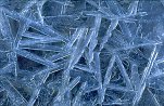 Broken re-frozen ice