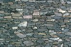 Detail of drystone wall of ancient stone fort, Ireland